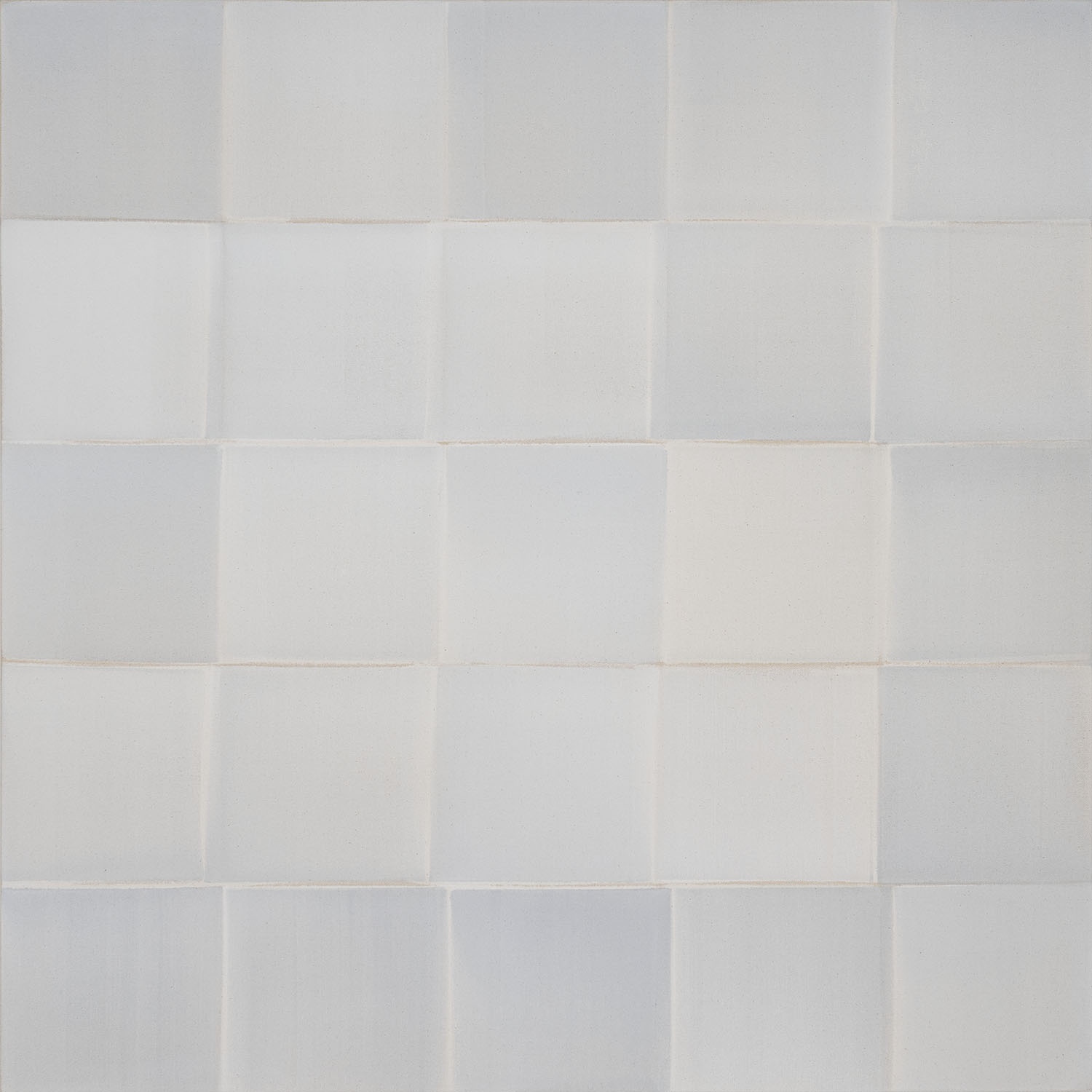Nikola Dimitrov, Fuge, 2023, Pigmente, Bindemittel auf Leinwand, 100 x 100 cm